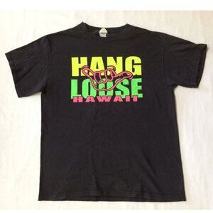 90s Neon Hang Loose Hawaii Surfer Tshirt Tee Shirt Mens Medium